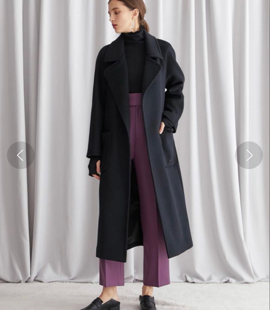 定価46,200円 STUDIOUS ウール ビッグカラーコート 美品