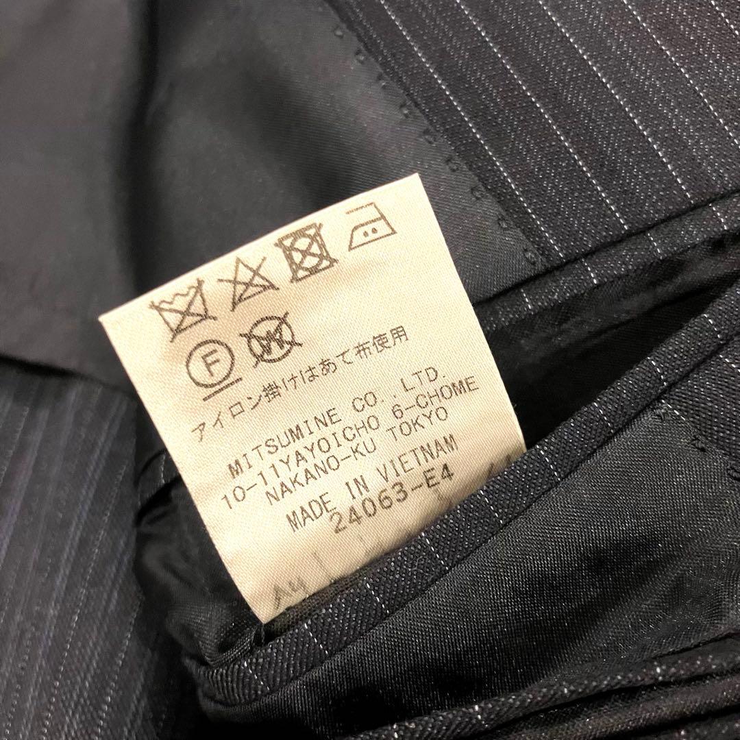 美品✨ミツミネ ロロピアーナ スーツ セットアップ ネイビー ストライプ S