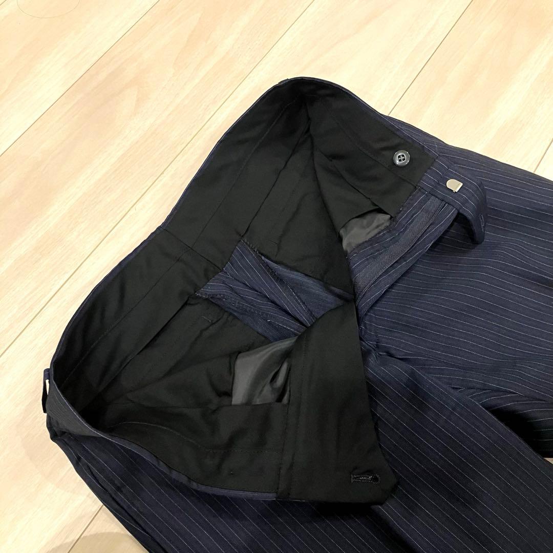 美品✨ミツミネ ロロピアーナ スーツ セットアップ ネイビー ストライプ S