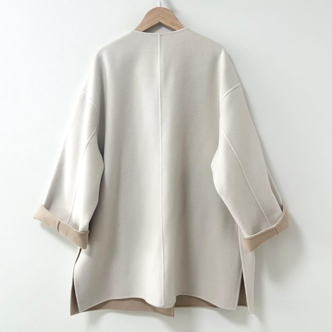 美品✨UNITED ARROWS バイカラー リバー ミドルコート　38