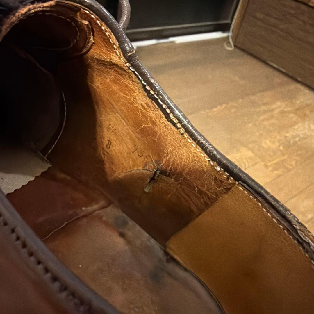 Alden プレーントゥ 990 US6.5 D コードバン　バーガンディ