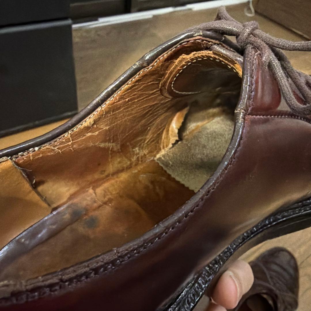 Alden プレーントゥ 990 US6.5 D コードバン　バーガンディ