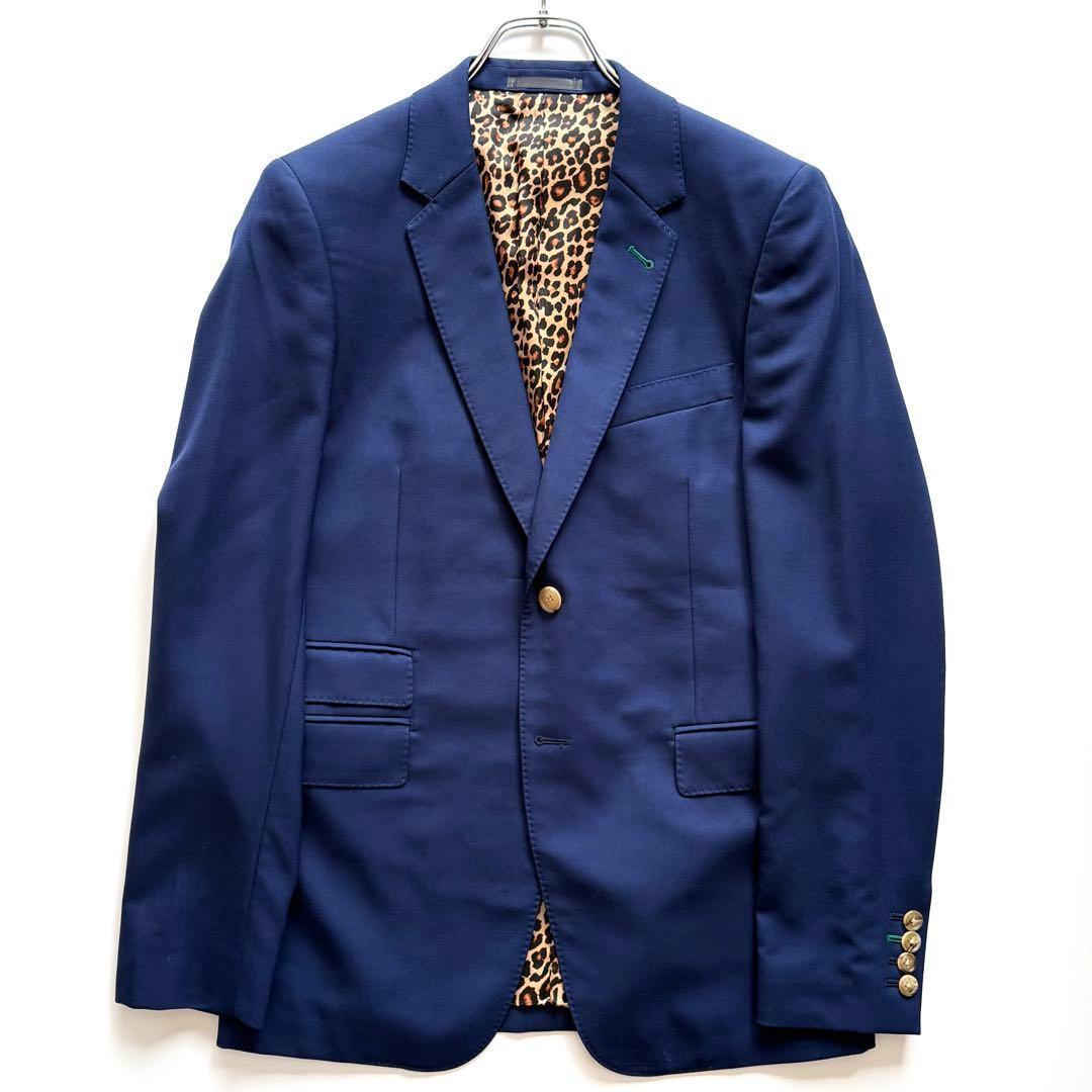 近年モデル Paul smith スリーピース スーツ 裏地ヒョウ柄 レオパード