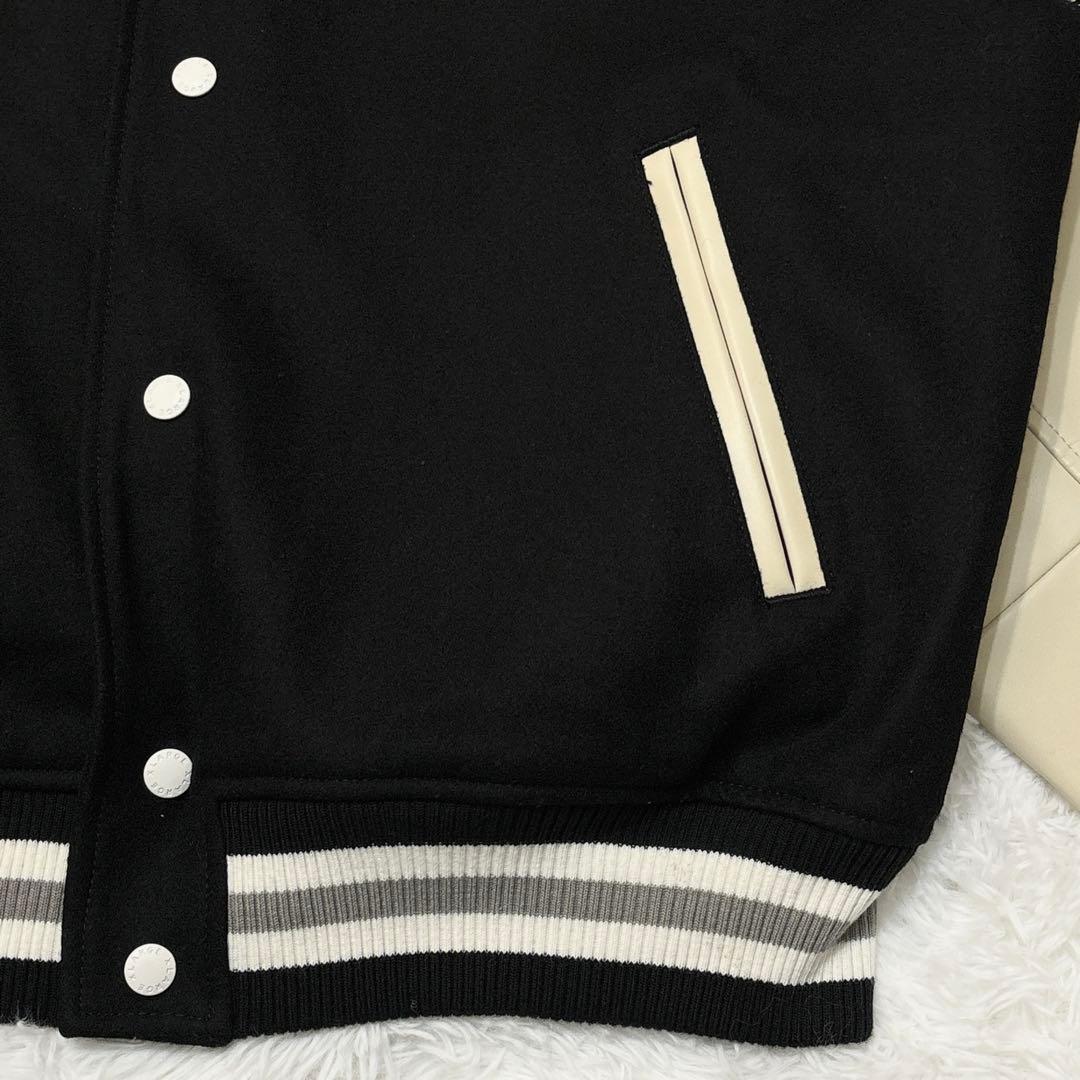 美品 XLARGE スタジャン ワッペンロゴ ジップアップ Lサイズ バック刺繍