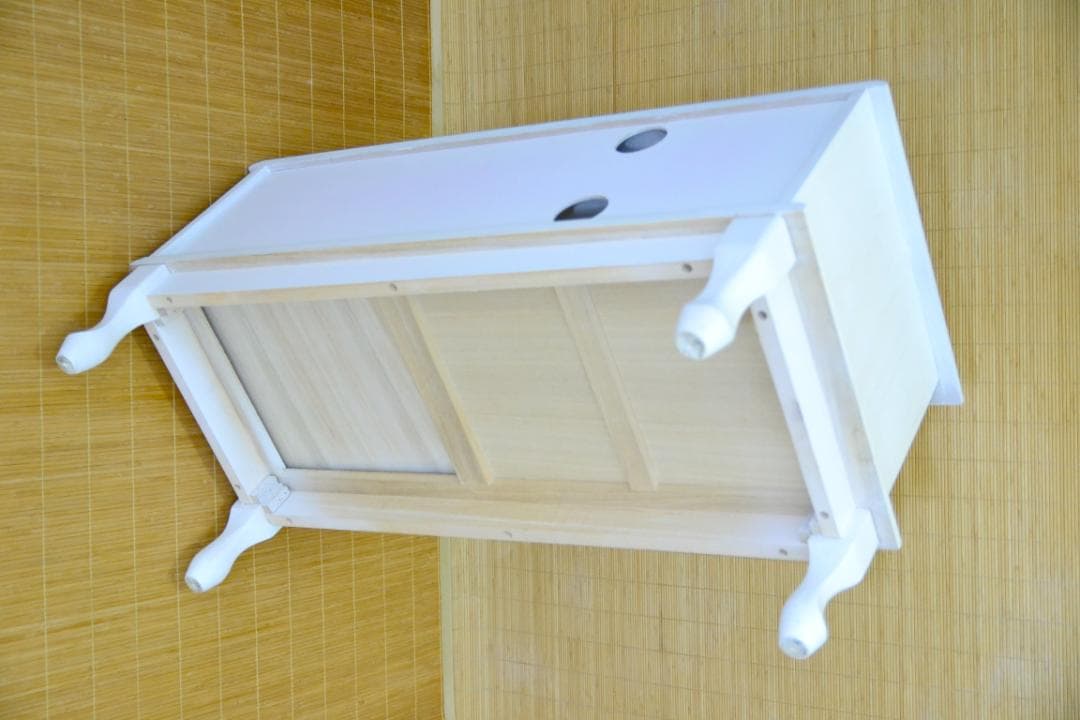 ホワイト テレビ台 アンティーク調 猫脚 可愛い 姫系 AVボード 中古良品