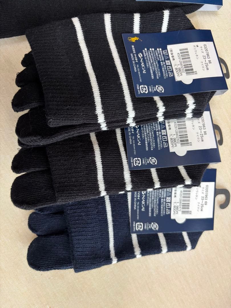 koala品　ポロラルフローレン　5本指ソックス　レディース　7足セット