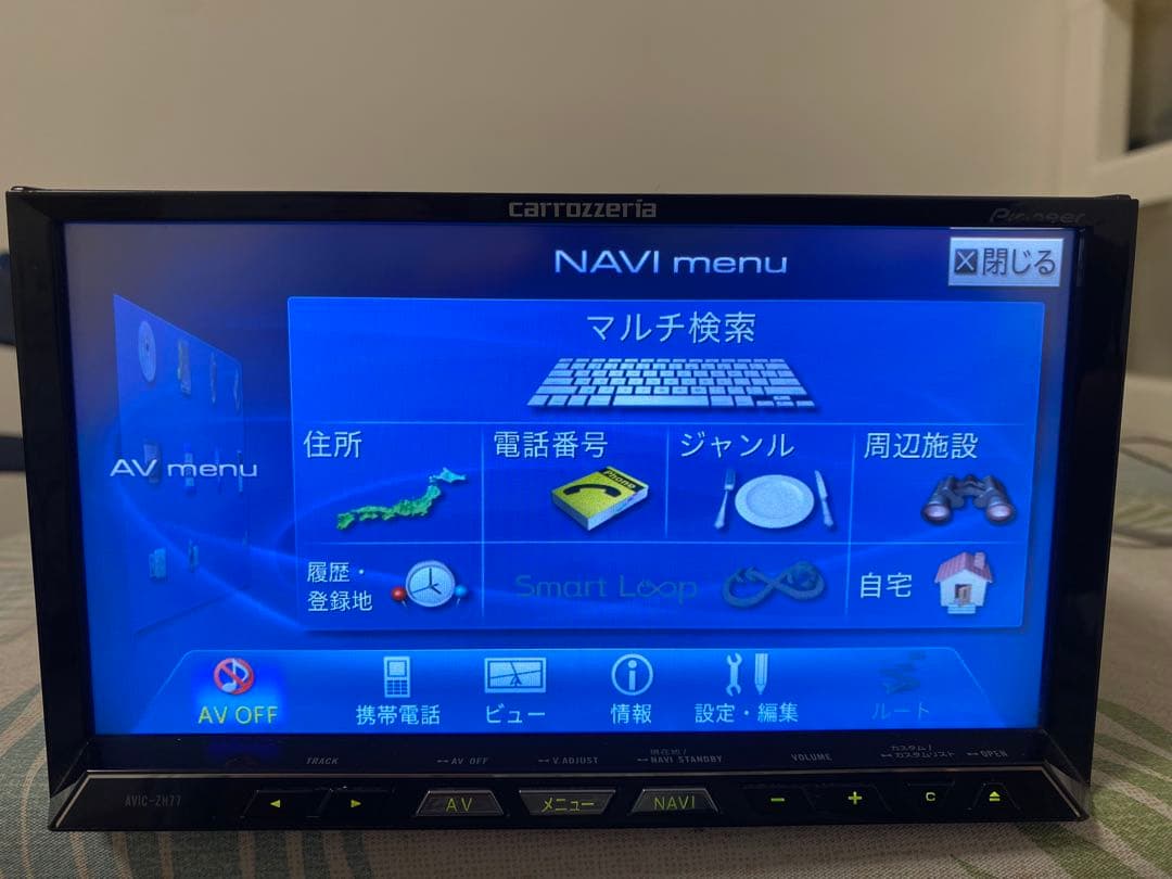 ★Carrozzeria PioneerカーナビAVIC-ZH77★地図2012