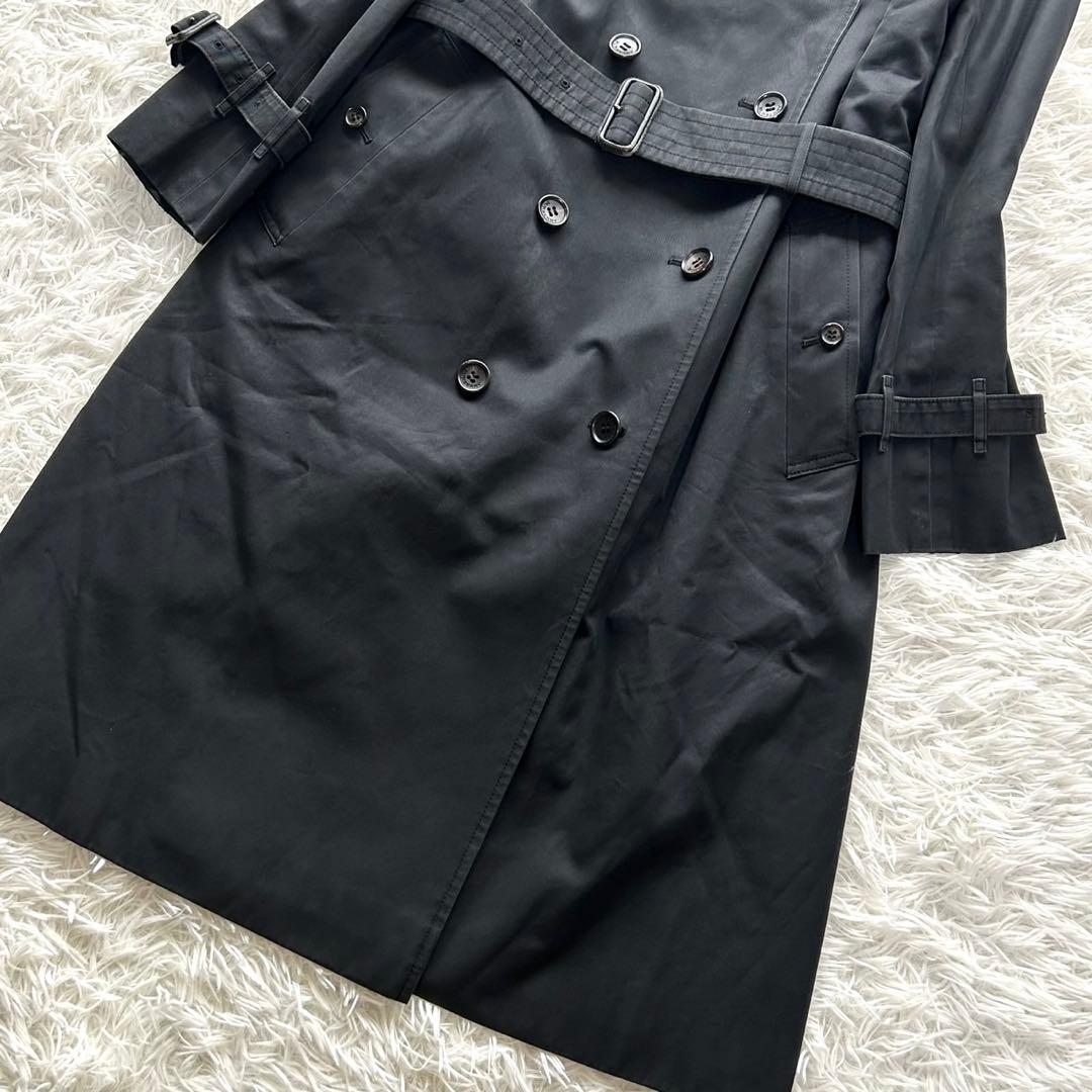 【美品】バーバリーロンドン　トレンチコート　ライナー付き　ロング丈　ブラック　M