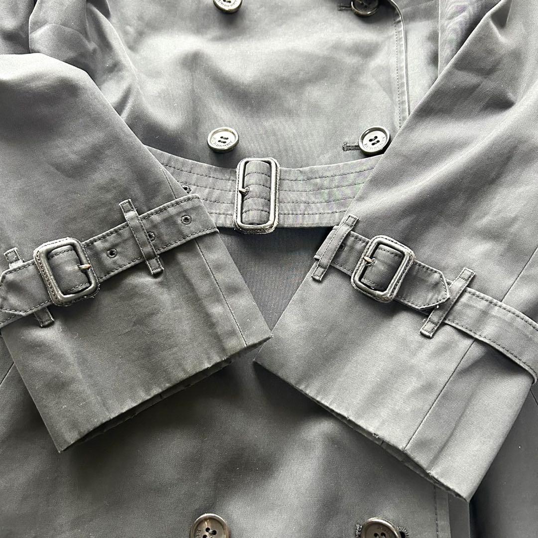 【美品】バーバリーロンドン　トレンチコート　ライナー付き　ロング丈　ブラック　M