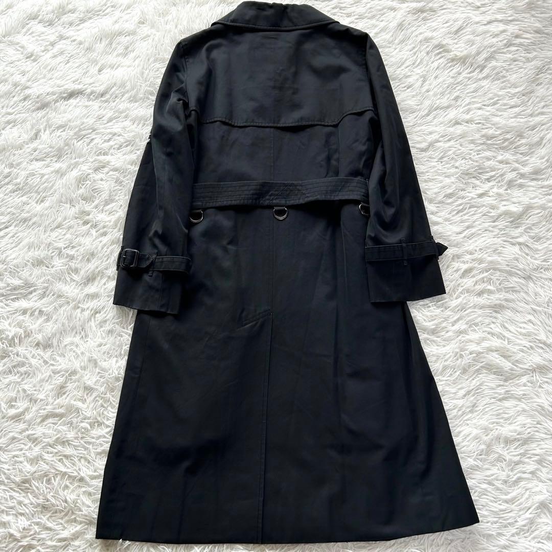 【美品】バーバリーロンドン　トレンチコート　ライナー付き　ロング丈　ブラック　M