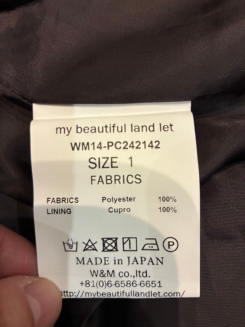 【24AW my beautiful landlet オーバーサイズPコート】