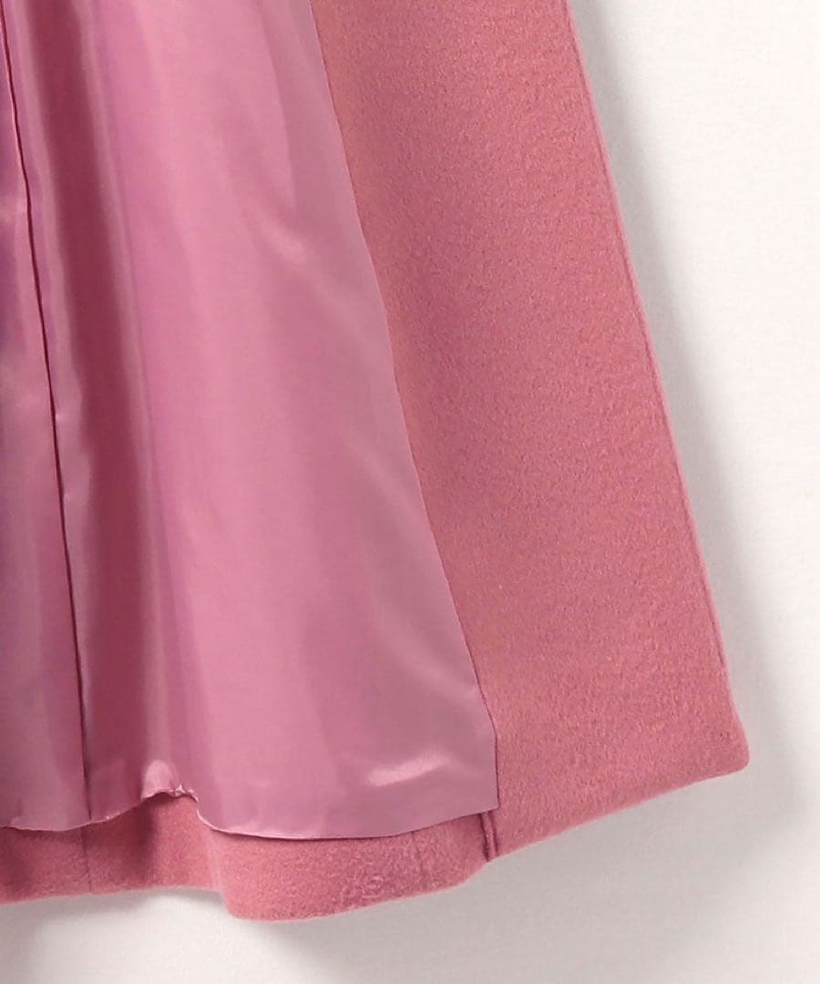 ルルウィルビー　ダブルビーバーロングコート　ピンク