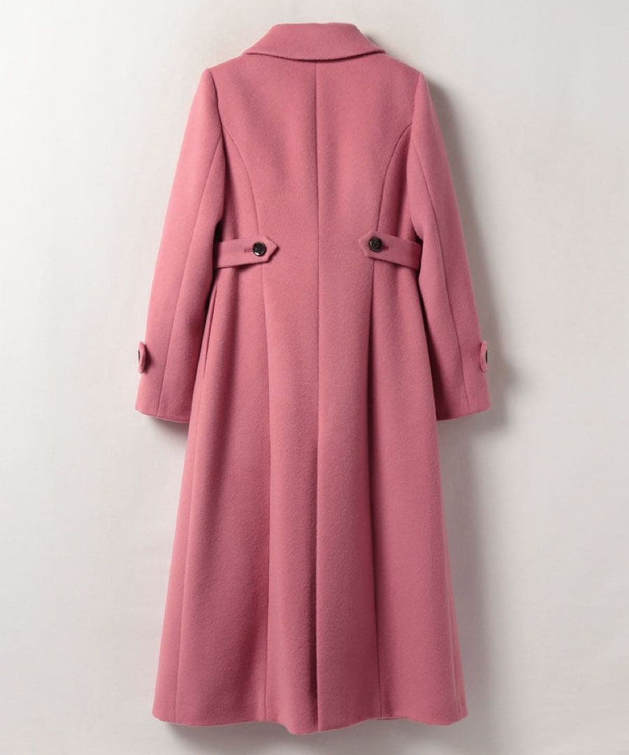 ルルウィルビー　ダブルビーバーロングコート　ピンク