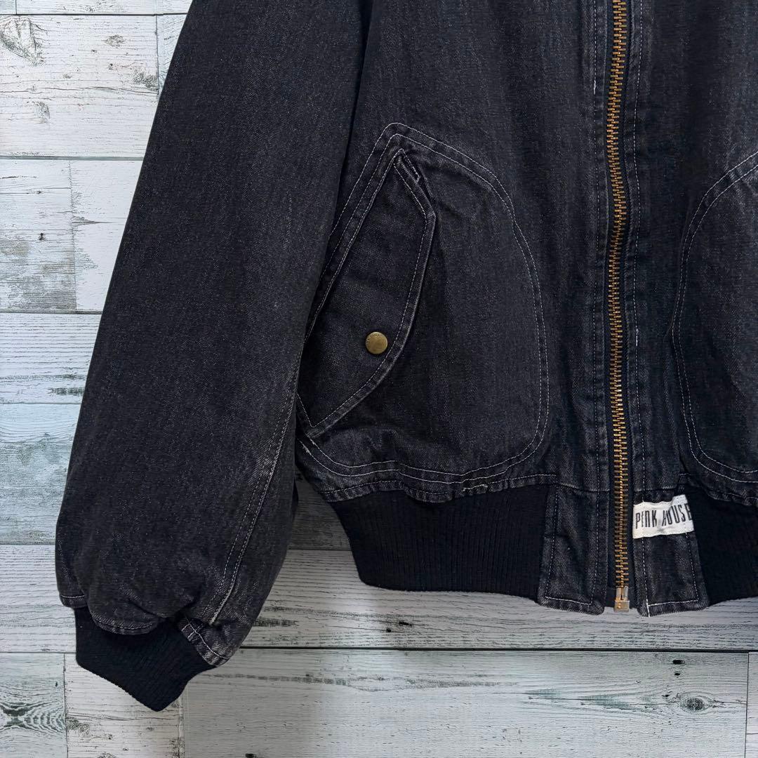 ☆希少☆ピンクハウス　MA-1中綿ジャケットブルゾン　バッグプリント　デニム