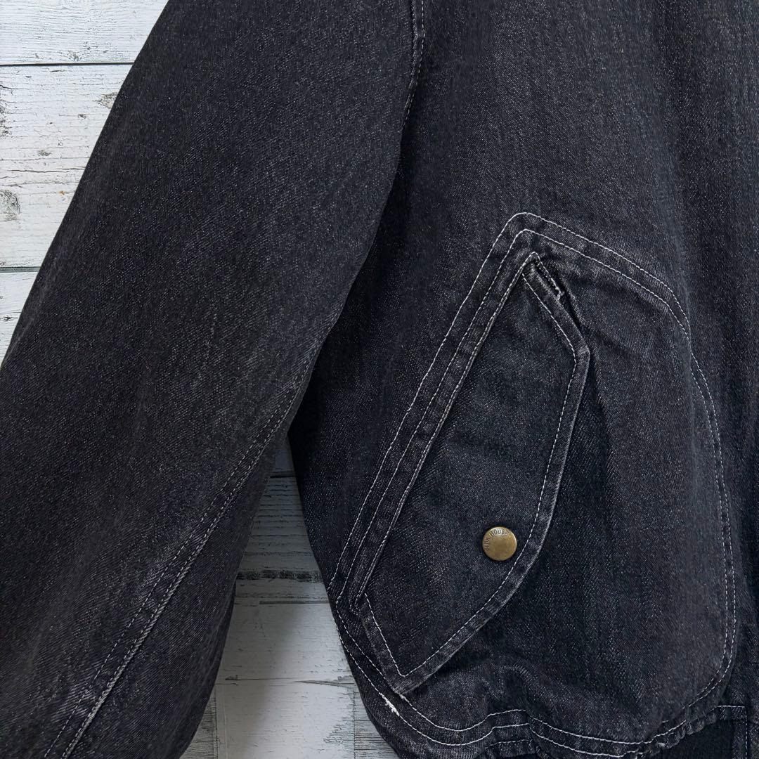 ☆希少☆ピンクハウス　MA-1中綿ジャケットブルゾン　バッグプリント　デニム