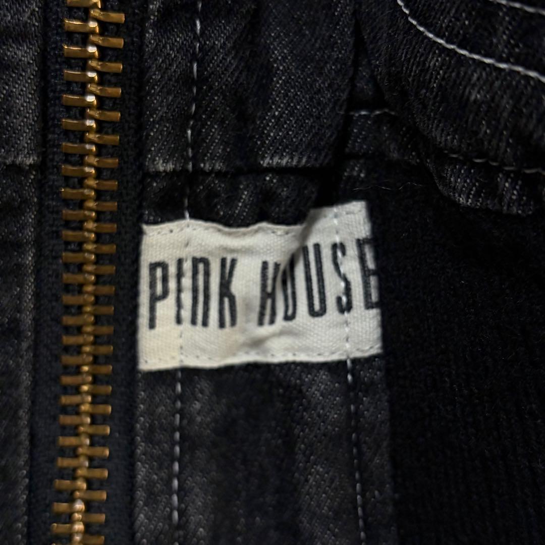 ☆希少☆ピンクハウス　MA-1中綿ジャケットブルゾン　バッグプリント　デニム