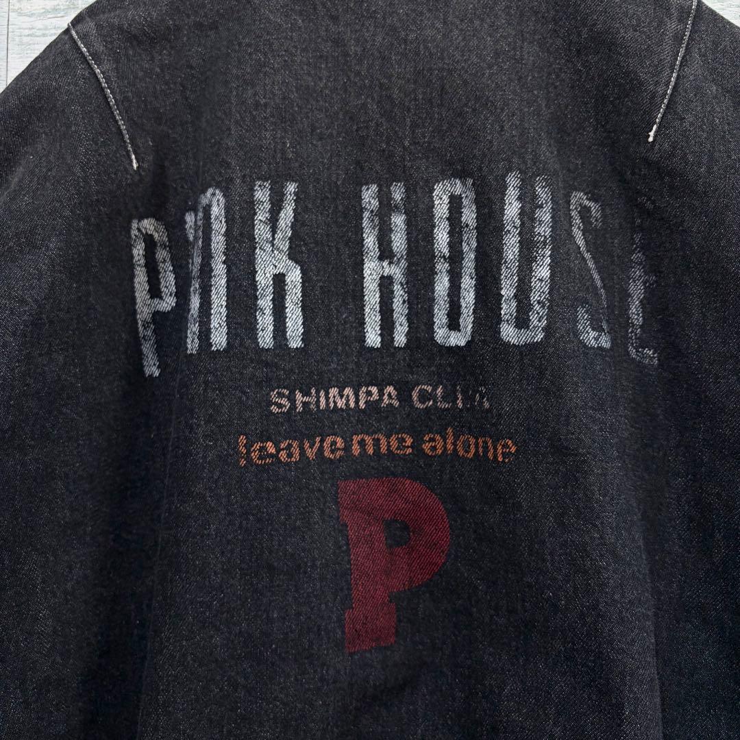 ☆希少☆ピンクハウス　MA-1中綿ジャケットブルゾン　バッグプリント　デニム