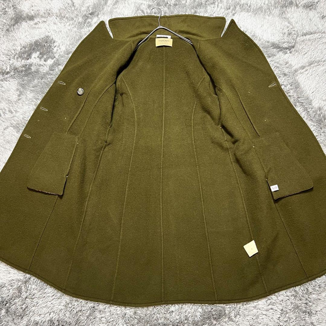 バーニーズニューヨーク イタリア製 ベルテッドコート ウール XL相当 美品