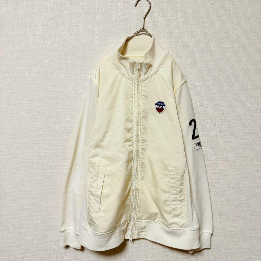 23区 ゴルフ　パーカー　ジッパー　ロゴ　オンワード樫山　ホワイト【Ⅲ】