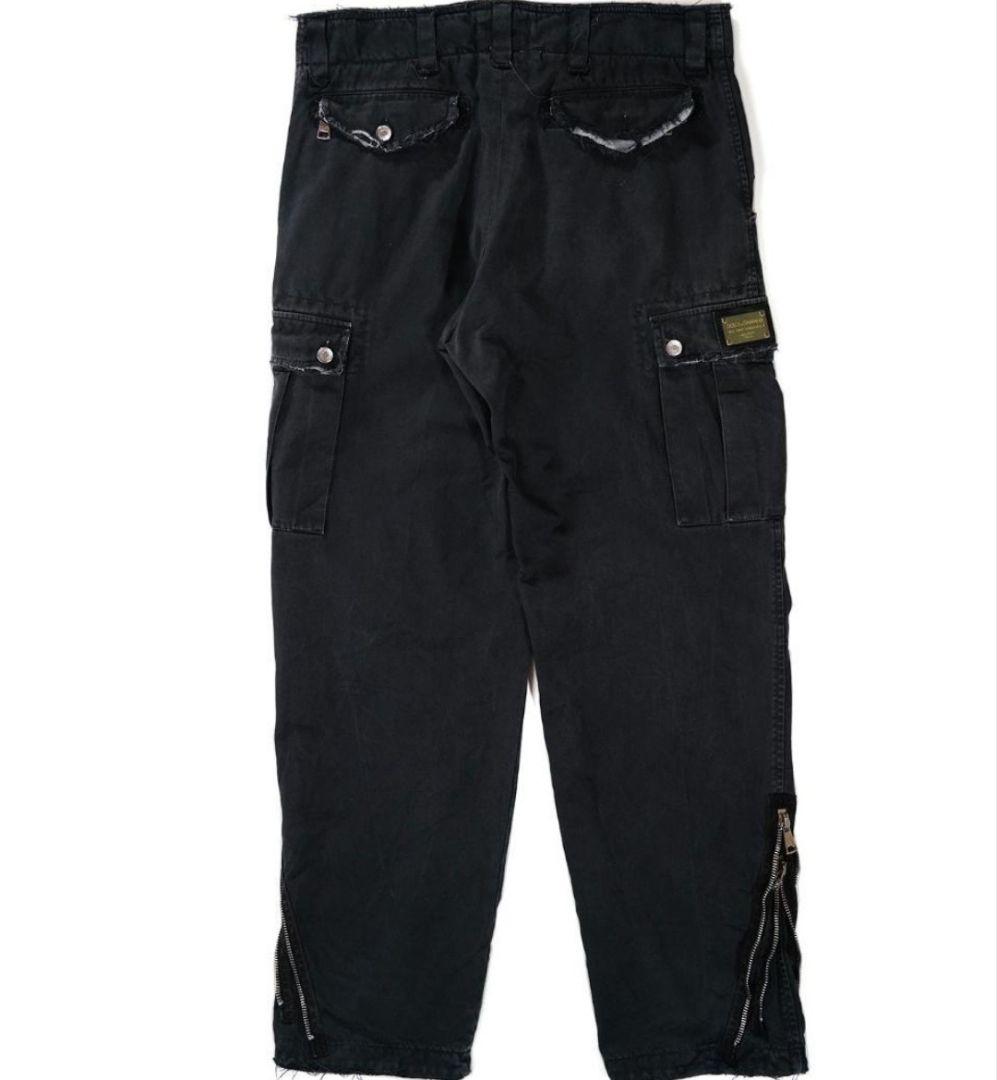 イタリア製 00s DOLCE & GABBANA ダブルジップ カーゴパンツ