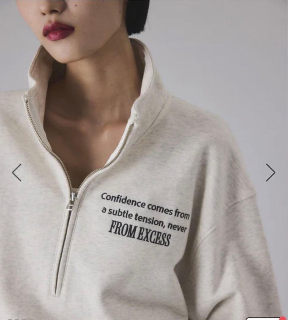 ADAM ET ROPE' FEMME ハーフジップススウェット