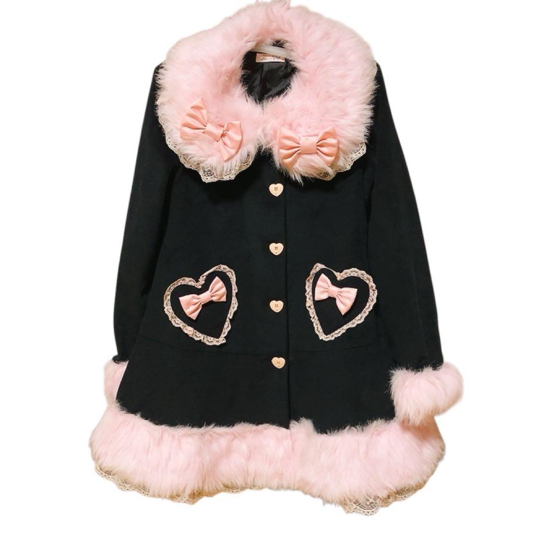 La Parfait ラパフェコートファー付きロングコート姫系ファッションコート