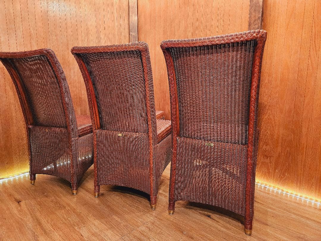 ロイドルーム LLOYD LOOM ハイバックチェア イギリスアンティーク １脚