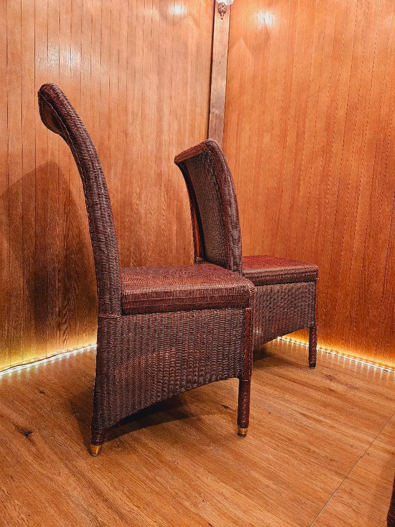 ロイドルーム LLOYD LOOM ハイバックチェア イギリスアンティーク １脚