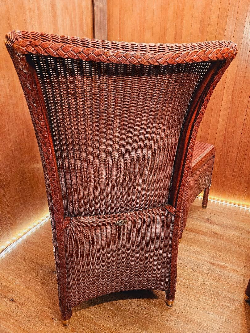 ロイドルーム LLOYD LOOM ハイバックチェア イギリスアンティーク １脚