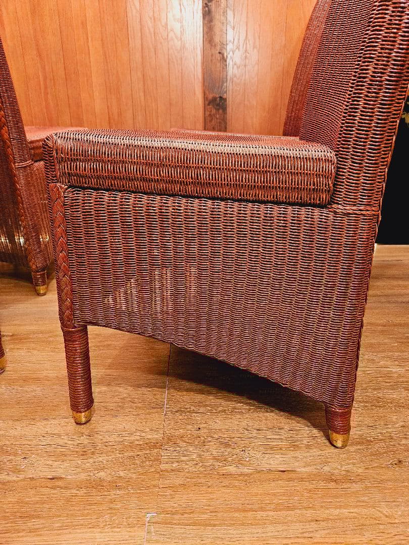 ロイドルーム LLOYD LOOM ハイバックチェア イギリスアンティーク １脚