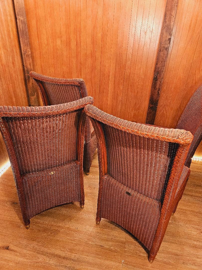 ロイドルーム LLOYD LOOM ハイバックチェア イギリスアンティーク １脚