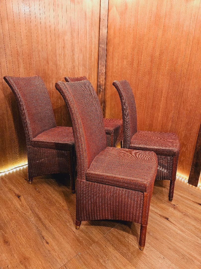 ロイドルーム LLOYD LOOM ハイバックチェア イギリスアンティーク １脚