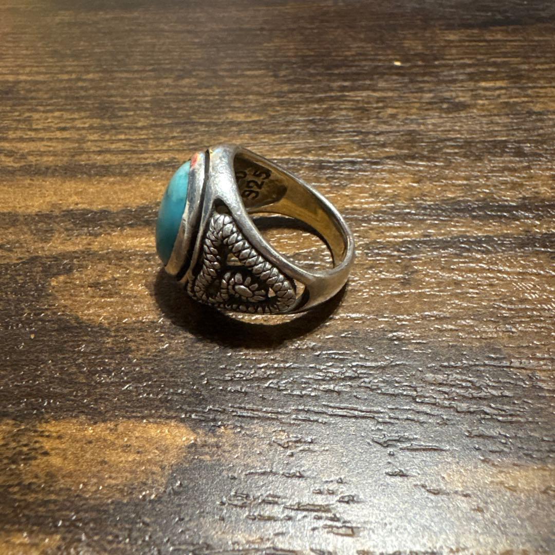 ターコイズ シルバー925 リング　インディアンジュエリー