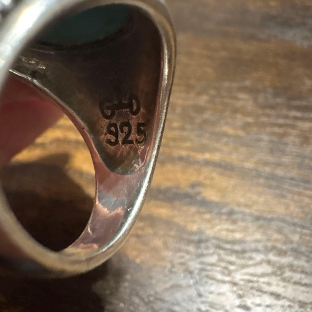 ターコイズ シルバー925 リング　インディアンジュエリー