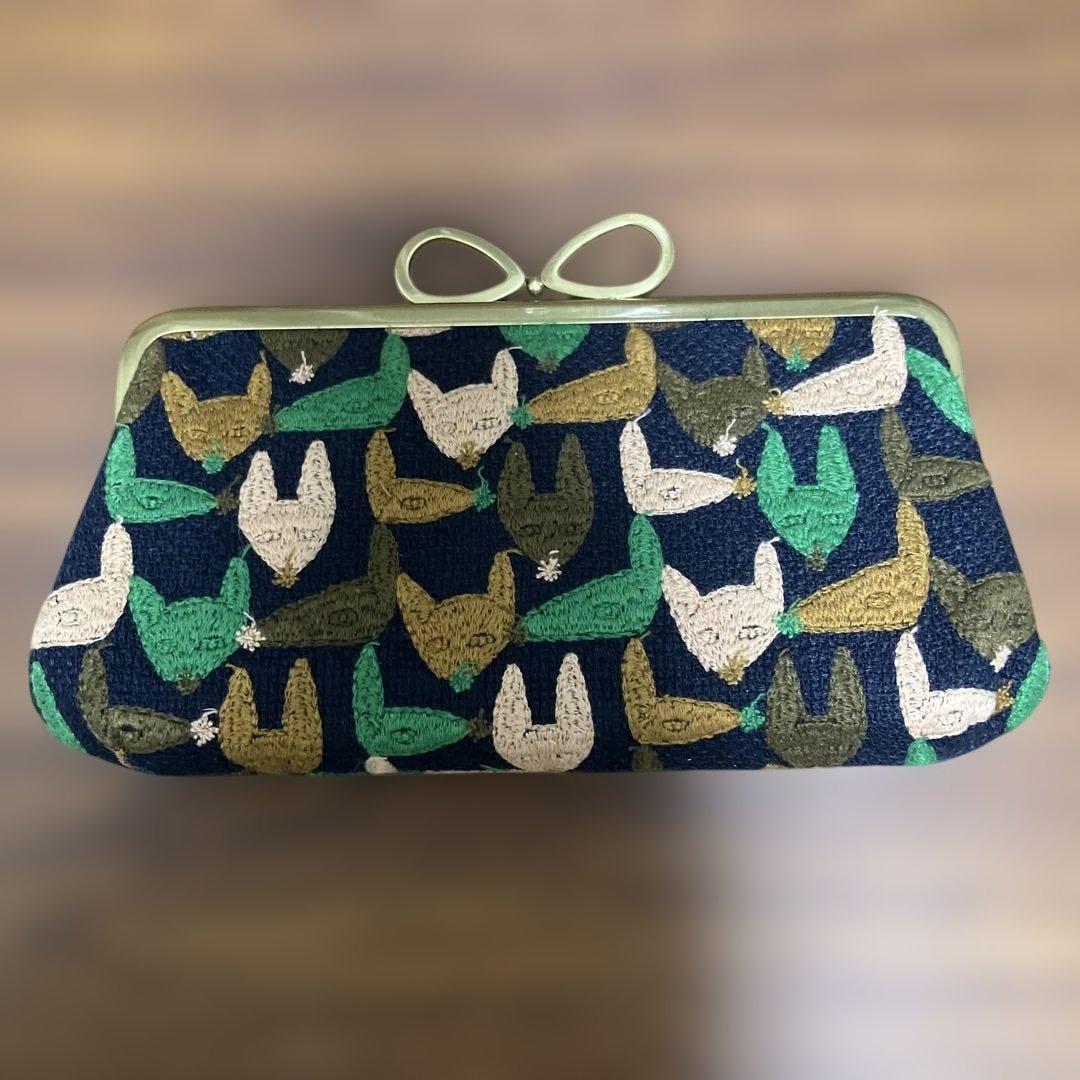 ミナペルホネン　ハンドメイド　 がま口長財布