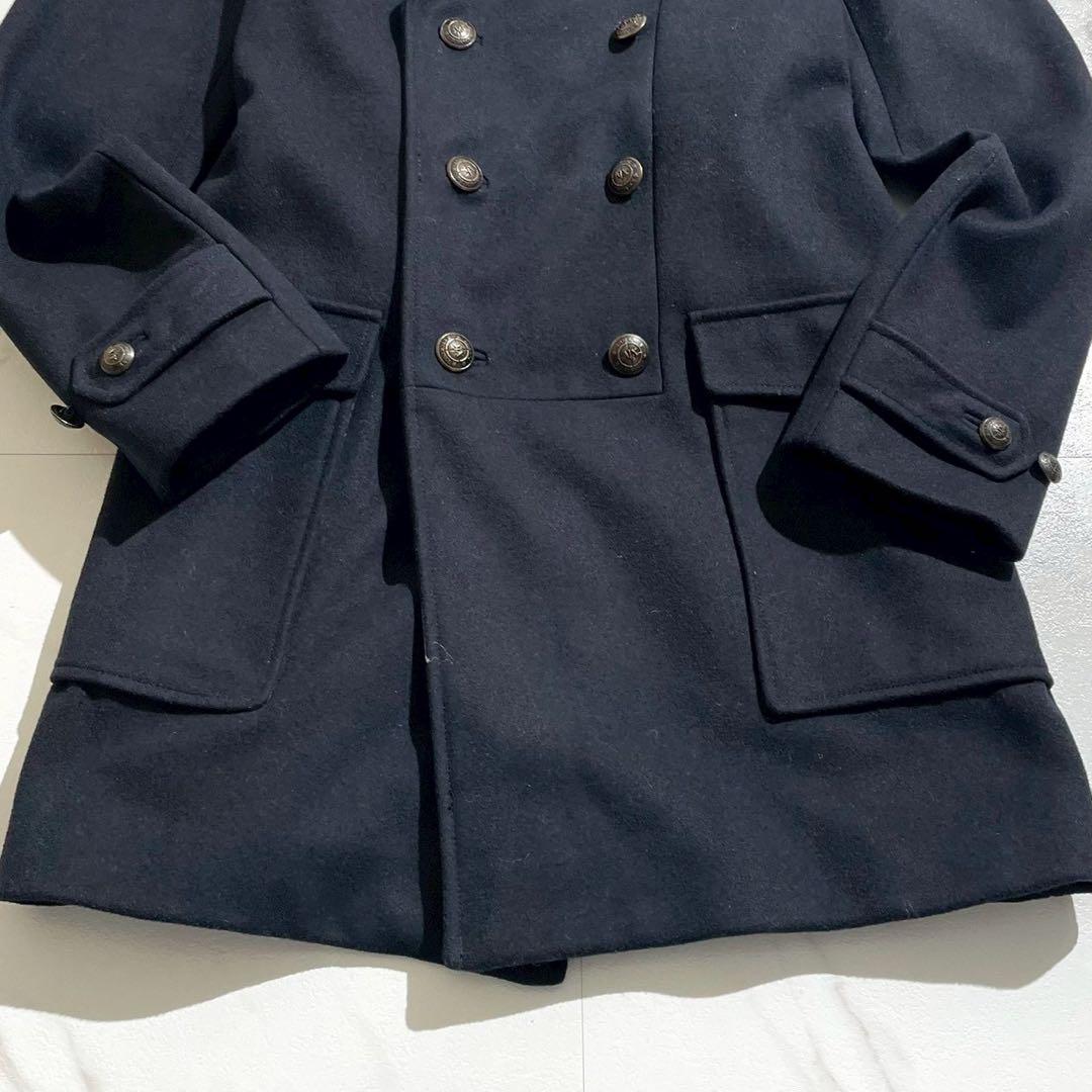 【極美品✨】アルマーニエクスチェンジ ナポレオン ダブルチェスターコート 紺 M