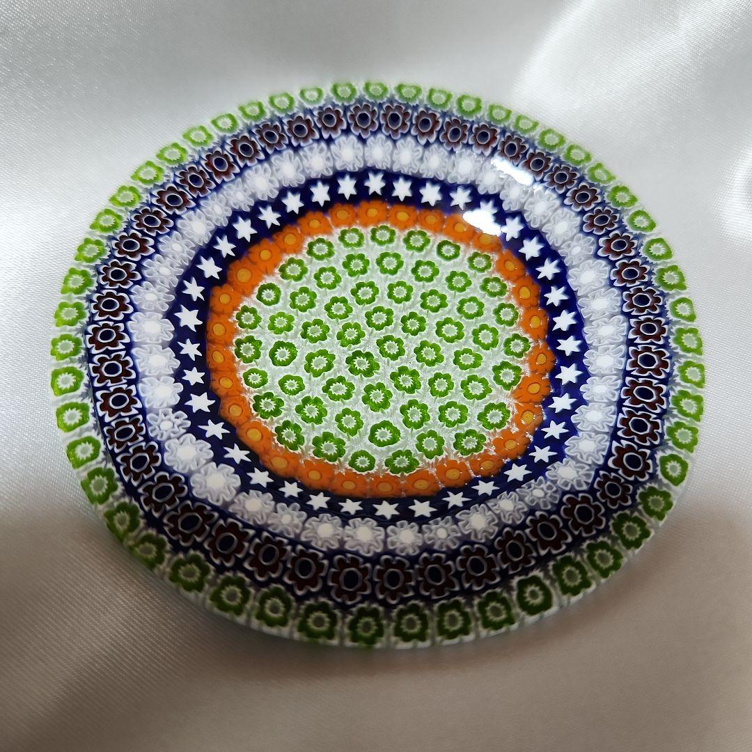 ベネチアンガラス ミルフィオリ 小皿 ムラーノグラス ヴェネチアングラス