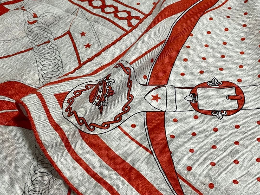 エルメス HERMES カシミヤシルク カレ140 カレジェアン 超美品ショール