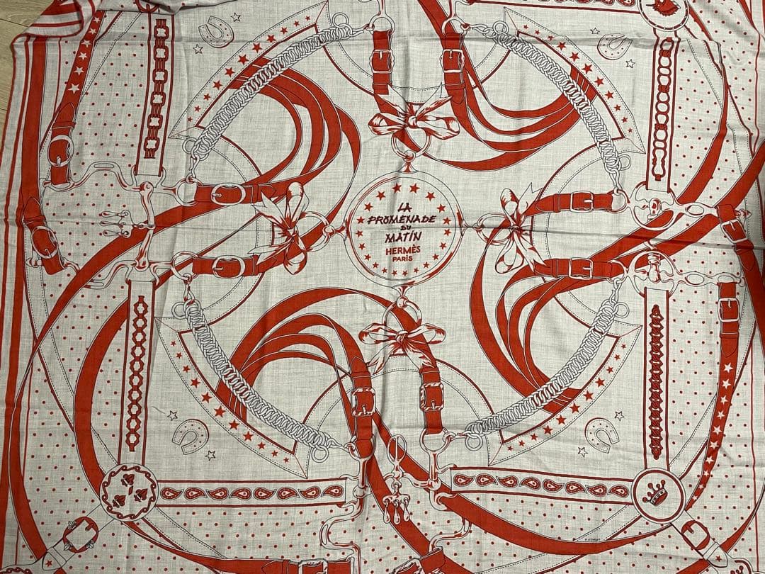 エルメス HERMES カシミヤシルク カレ140 カレジェアン 超美品ショール