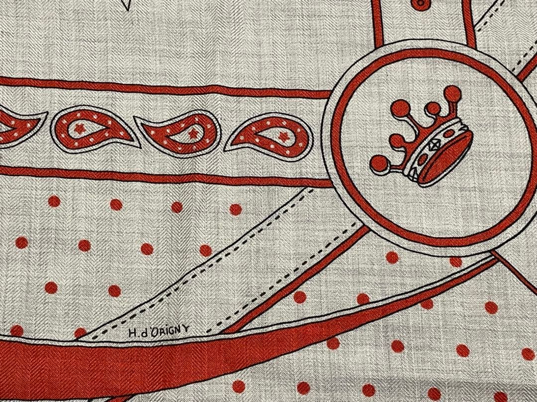 エルメス HERMES カシミヤシルク カレ140 カレジェアン 超美品ショール