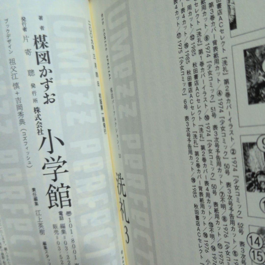 楳図PERFECTION! 洗礼 1 2 3 全巻セット 楳図 かずお