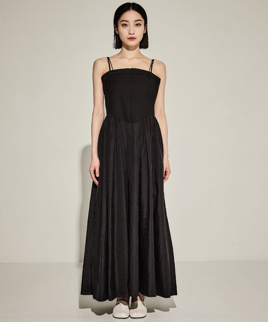 WAVE VEST WITH FLARE DRESS　AMERI vintage