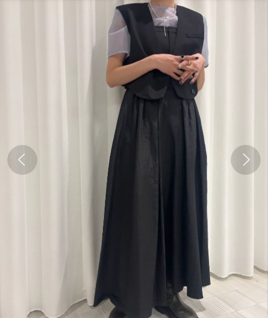 WAVE VEST WITH FLARE DRESS　AMERI vintage