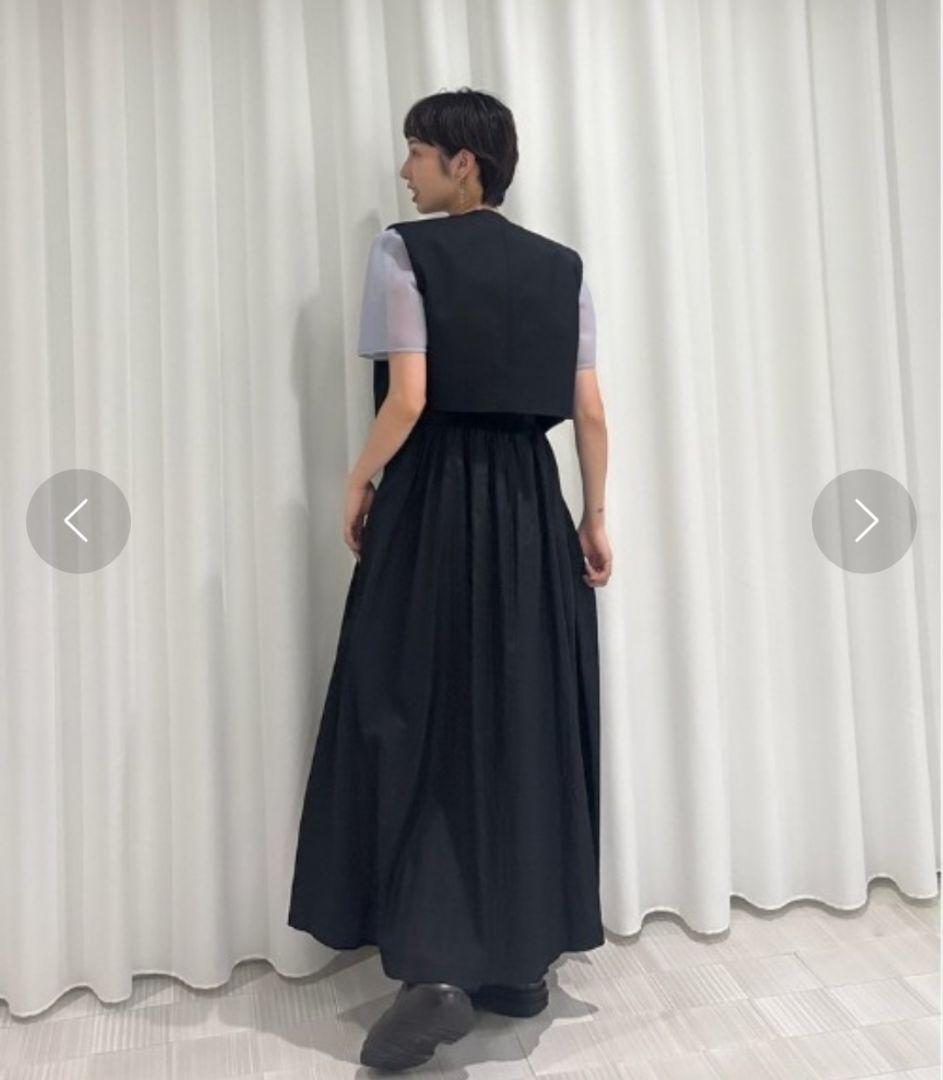 WAVE VEST WITH FLARE DRESS　AMERI vintage