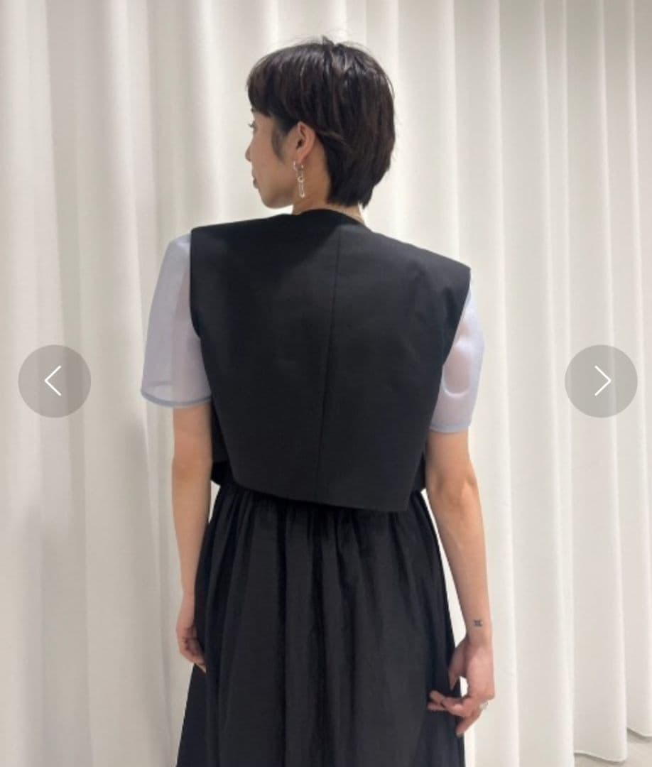 WAVE VEST WITH FLARE DRESS　AMERI vintage