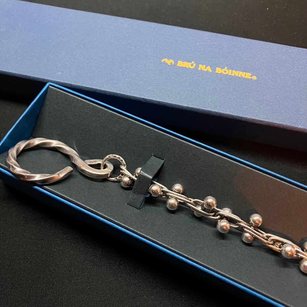 BRU NA BOINNE ショートガリトラップチェーン(silver)33cm