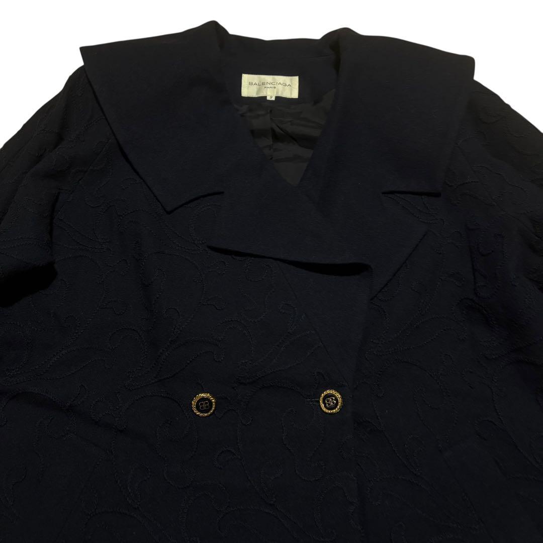 BALENCIAGA PARIS ヴィンテージ 構築 ウールコート 金ボタン