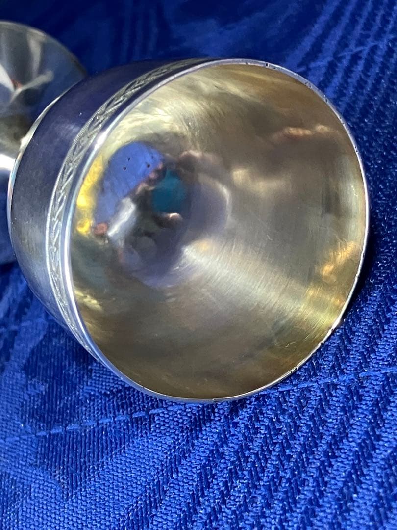 服部時計店　明治大正時代　銀杯　酒器　アンティーク　純銀　燕刻印