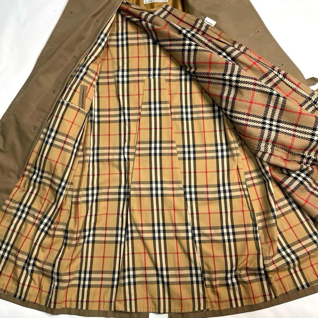 美品✨ バーバリー　ロングトレンチコート　ノバチェック　ハニーベージュ