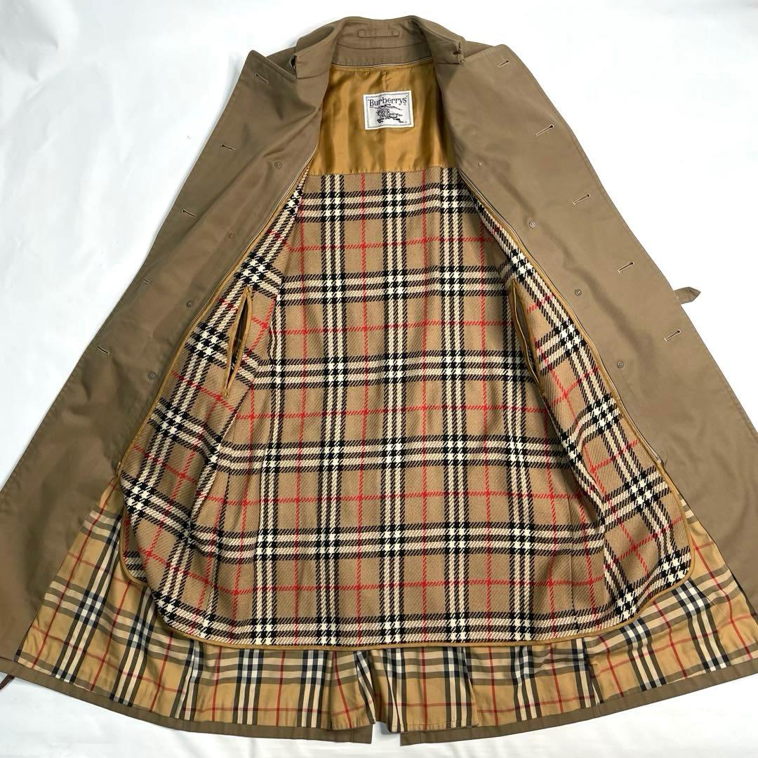 美品✨ バーバリー　ロングトレンチコート　ノバチェック　ハニーベージュ